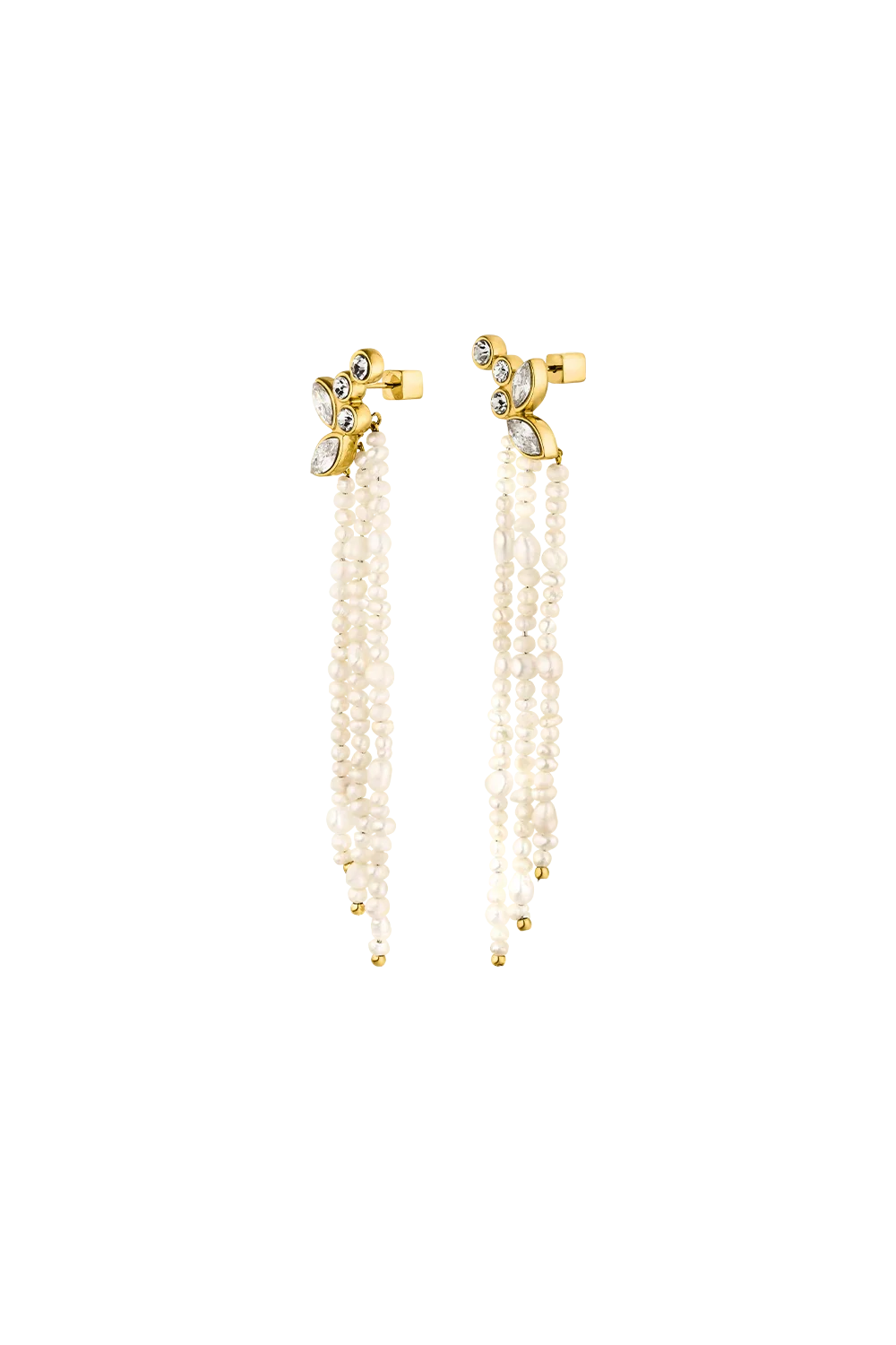 Adorn Earrings Pearl Tassel