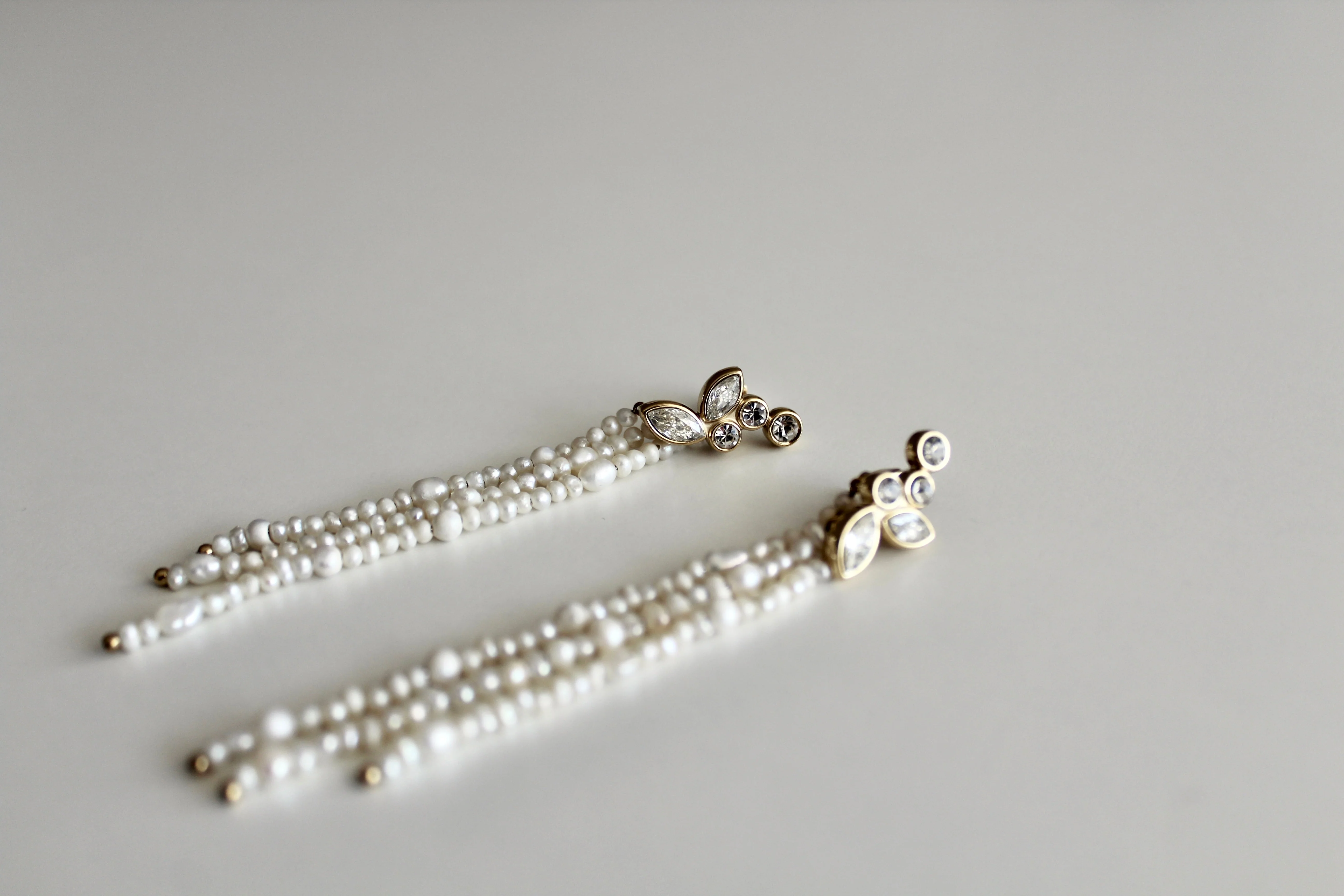 Adorn Earrings Pearl Tassel - Image 4