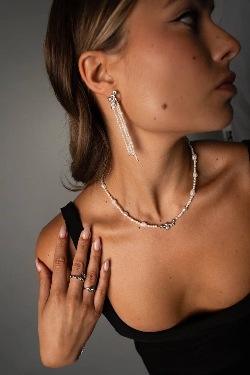 Adorn Earrings Pearl Tassel - Image 7