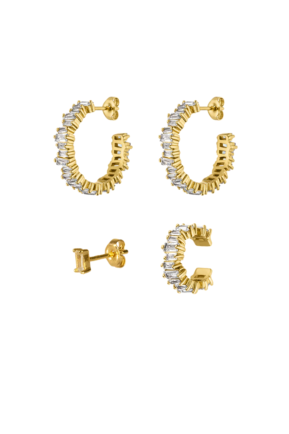 Baguette Earring Set