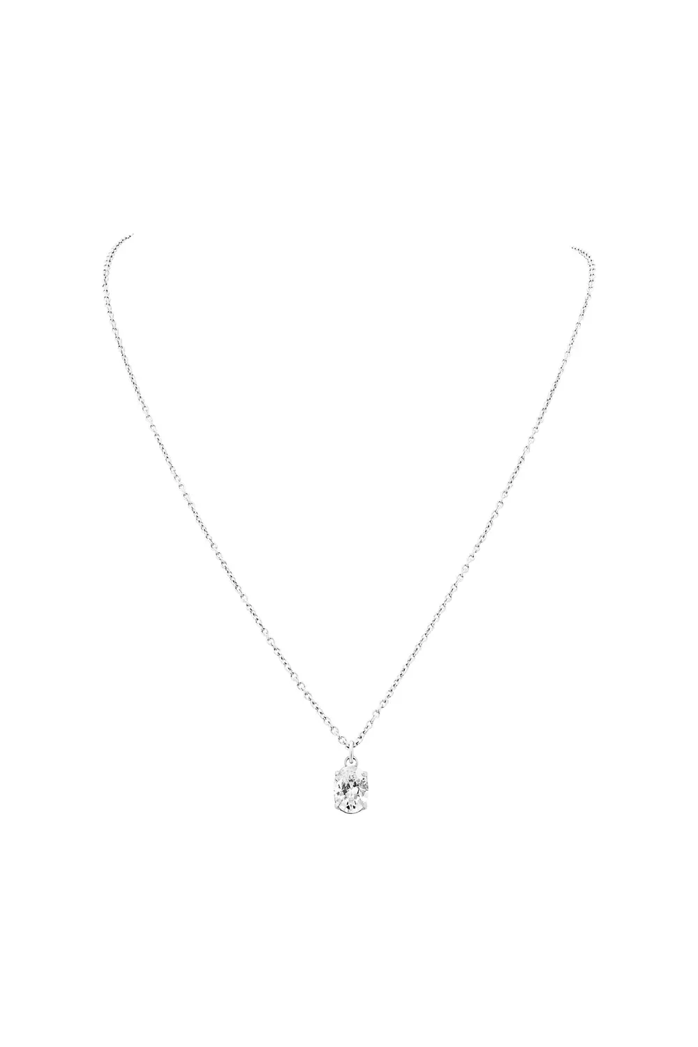 Brilliant Oval Pendant Necklace