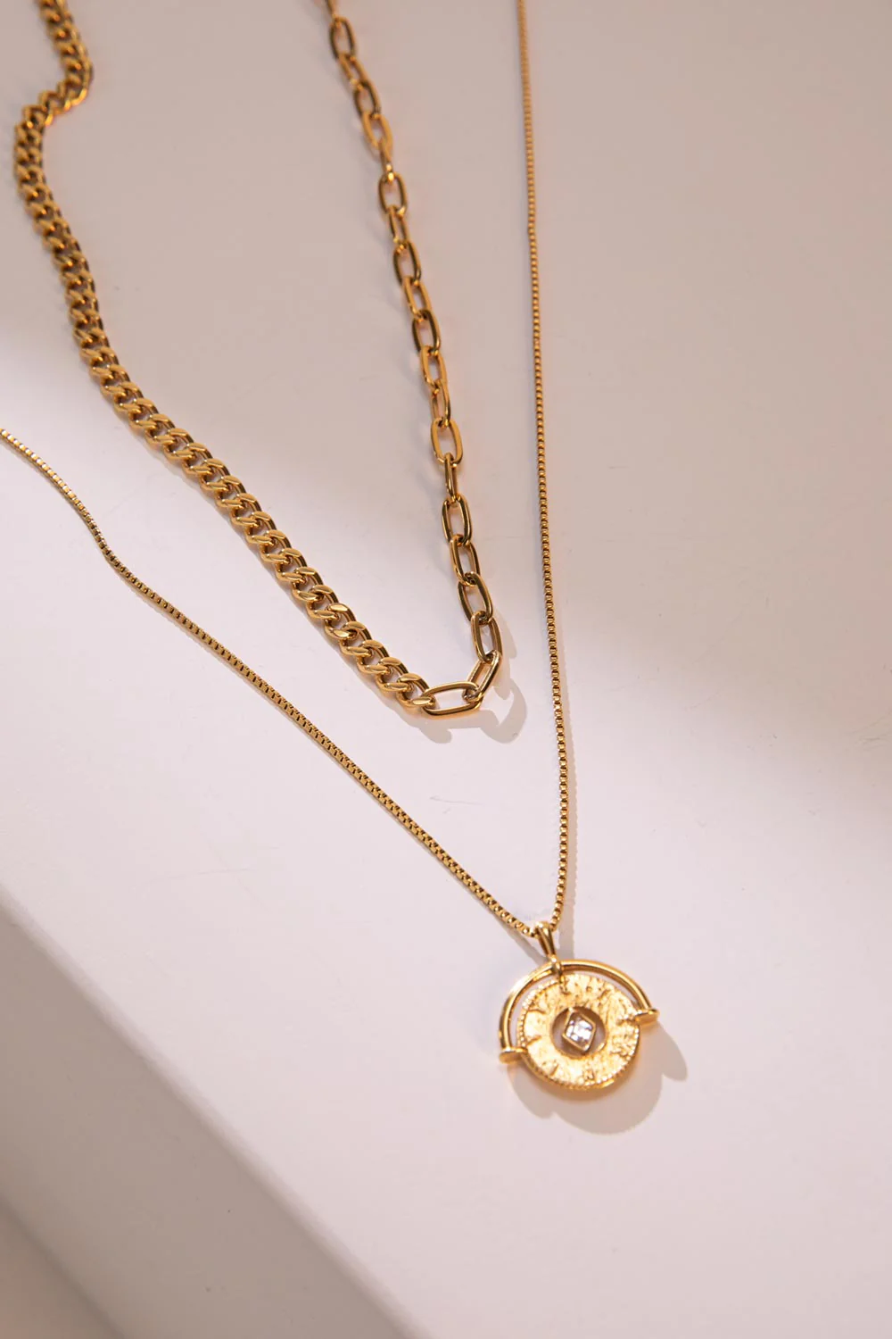 Eternity & Chain Necklace Set - Image 3