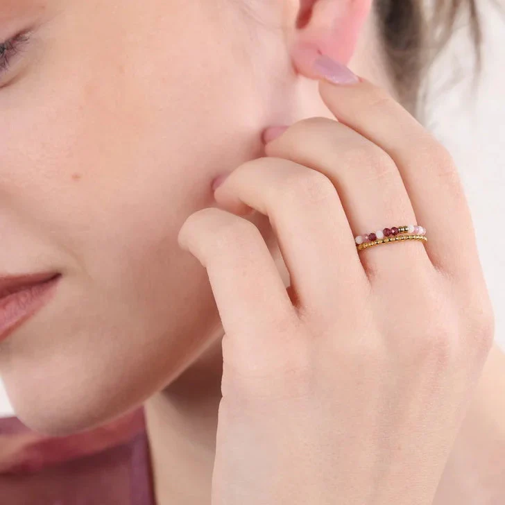Lola Gemstone Beaded Ring - Image 3