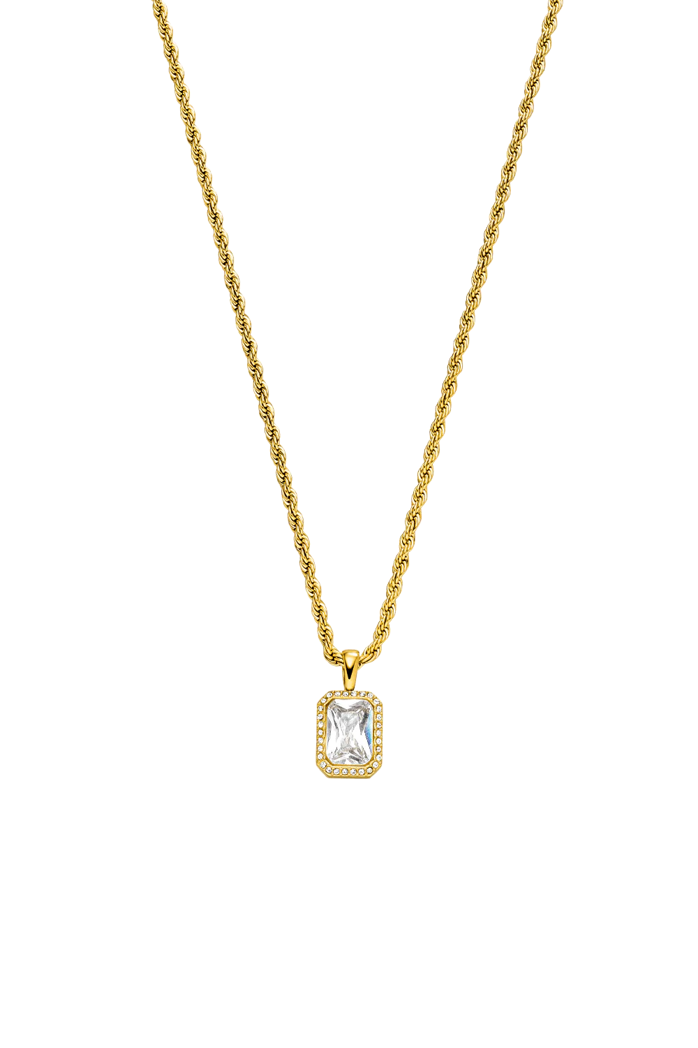 Pavé Emerald Pendant Necklace