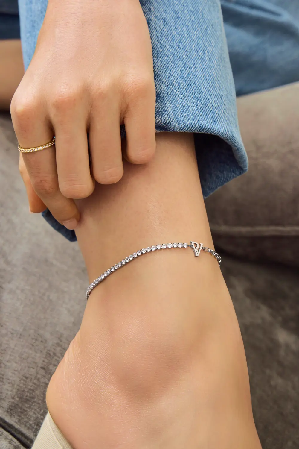 PV Tennis & Chain Anklet - Image 3