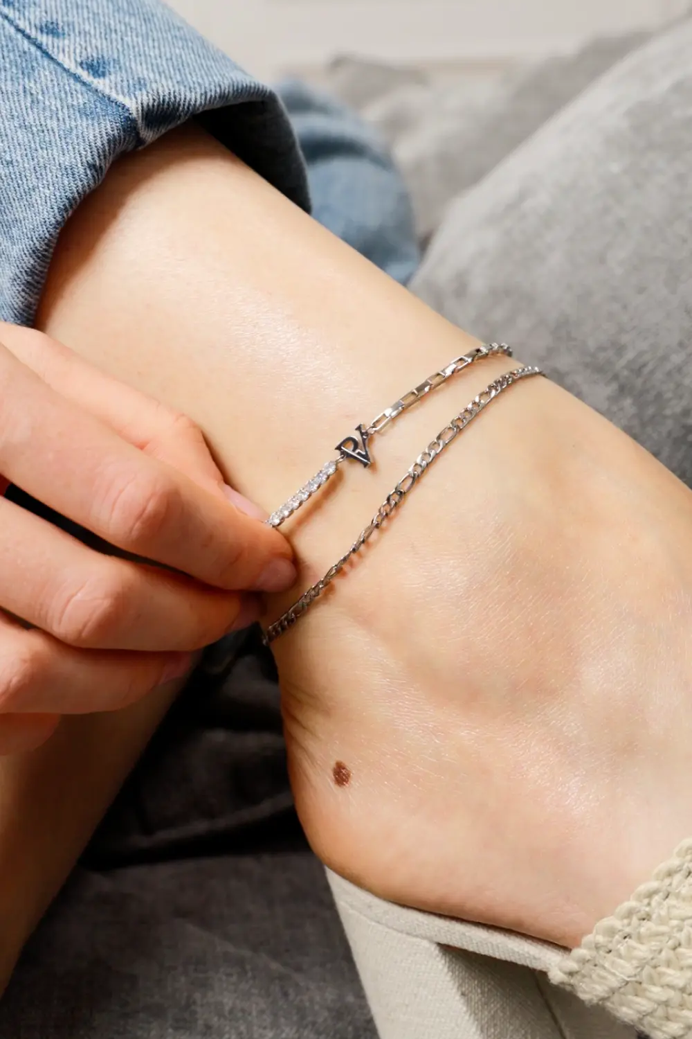 PV Tennis & Chain Anklet - Image 5