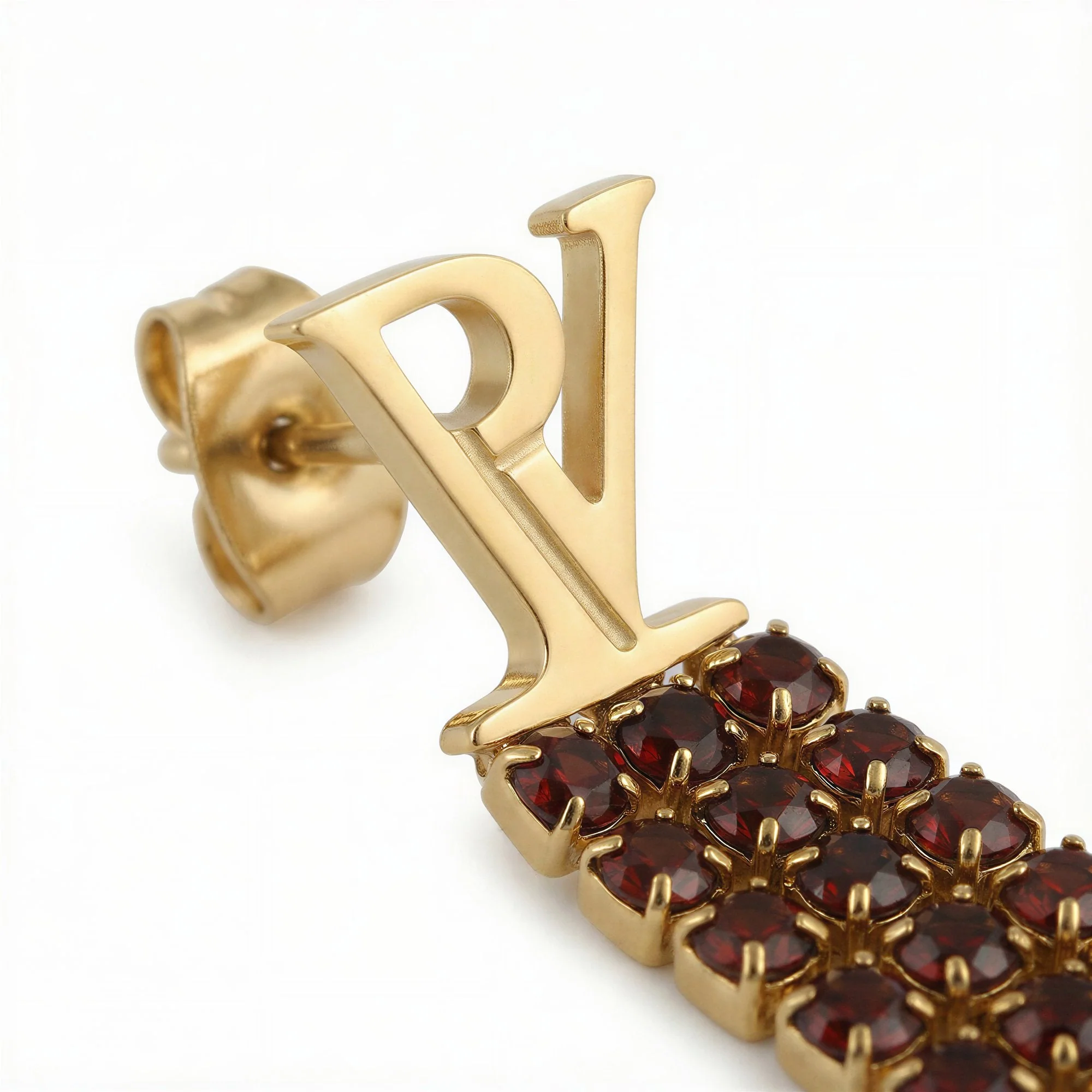 PV Tennis & Chain Earrings - Image 3