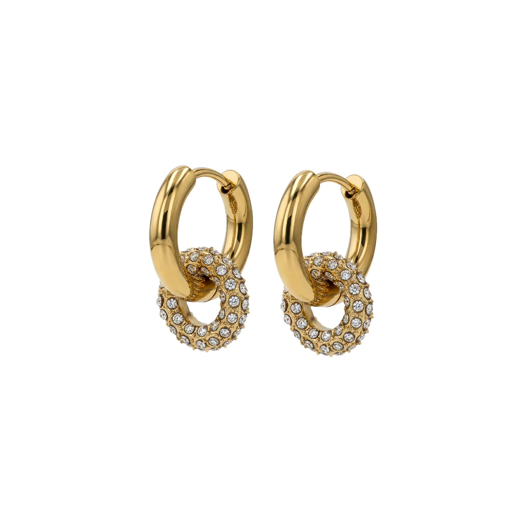 Sparkling Donut Charm Hoop - Image 3