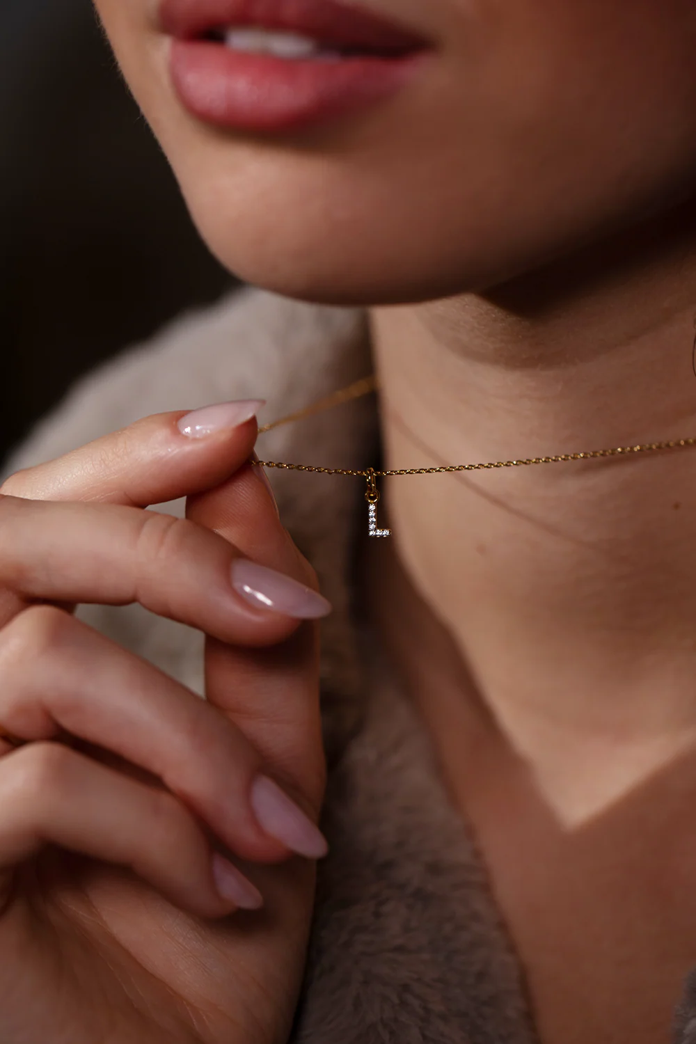 Sparkling Letter Necklace - Image 2