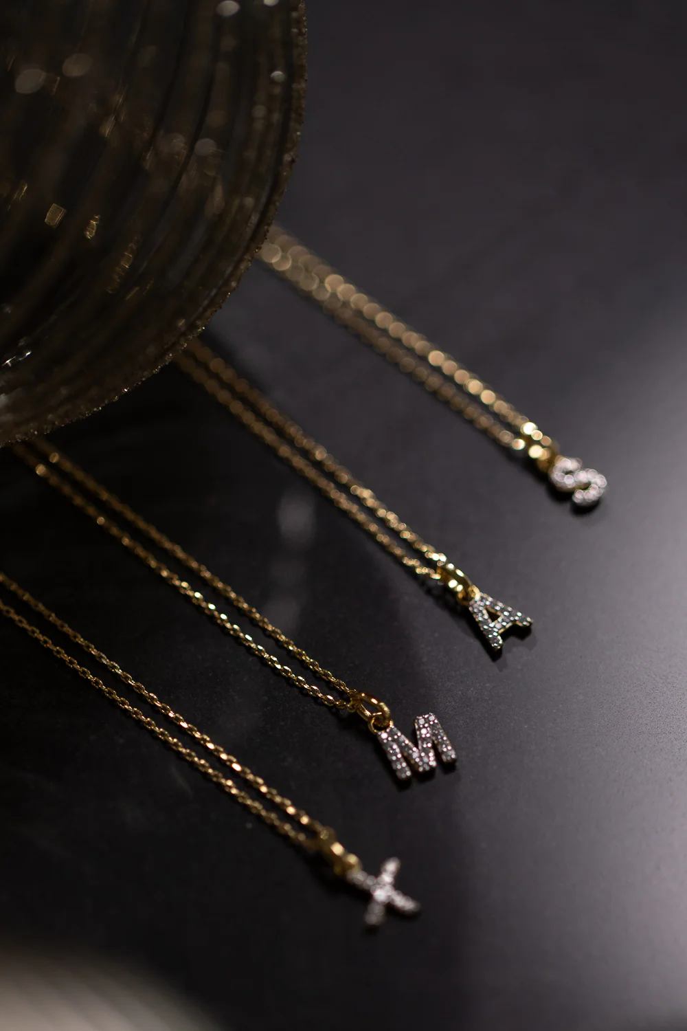 Sparkling Letter Necklace - Image 6