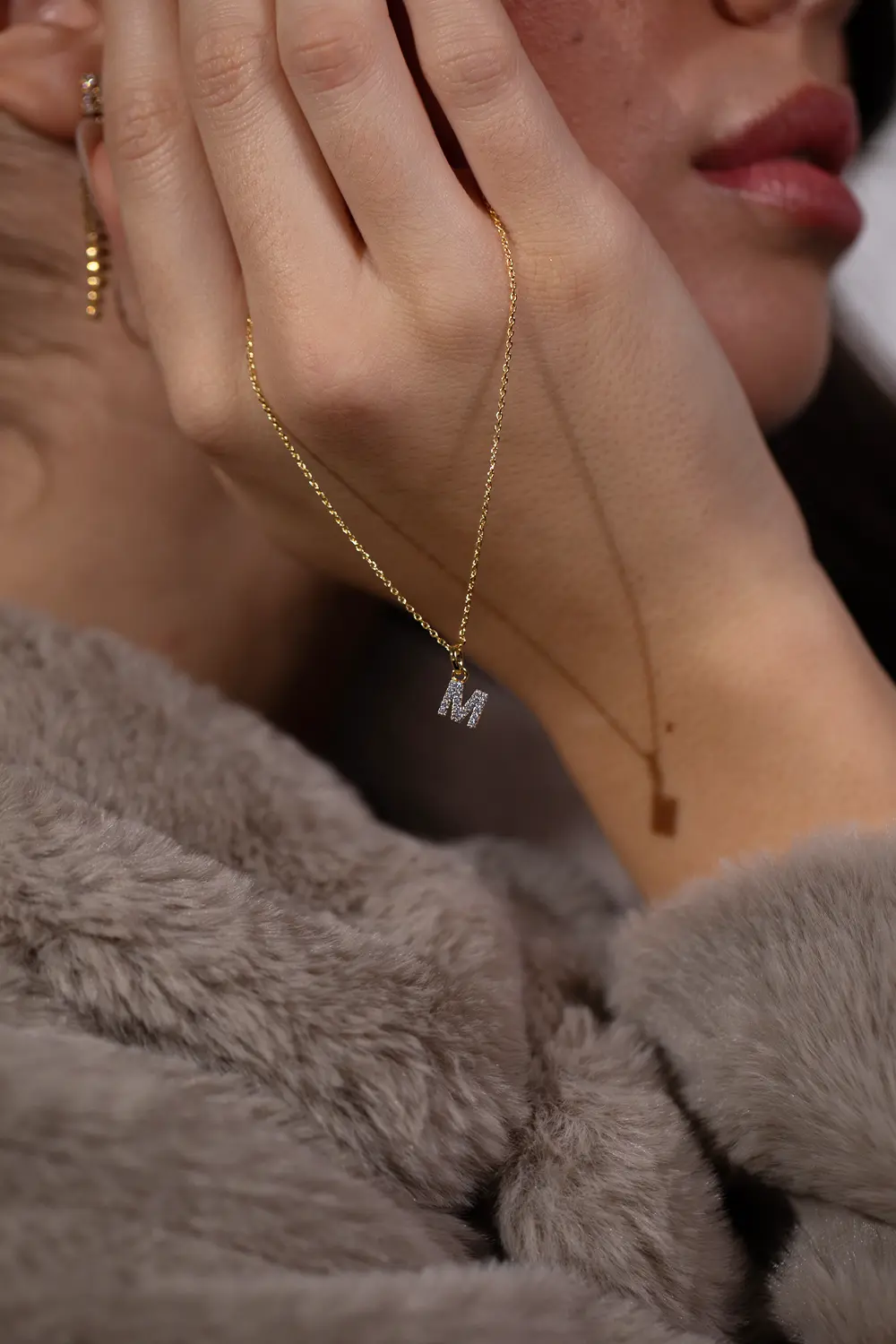 Sparkling Letter Necklace - Image 7