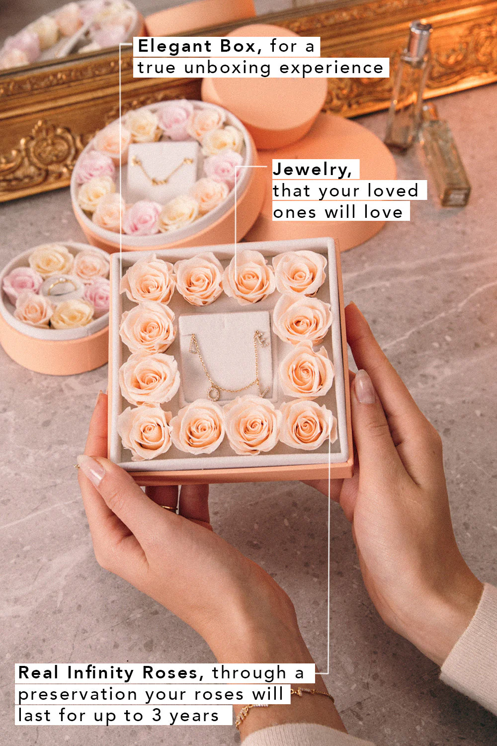 Sparkling Love Rosebox Square - Image 2